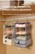 Hanging Organizers for Travel Storage Compressible Foldable Multi Layer Bags for Closet Suitcase Dormitory - Image 12