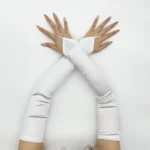 Ladies' Gloves, Long Hook-Finger Tinted Gloves, Ball Gloves, Bride's Wedding Dress Gloves, Sun-Protective Fashion Gloves C101 - Image 10