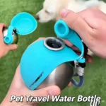 Pet Supplies: Portable Water Dispenser for Dogs Going Out, 304 Stainless Steel Hook, Spherical Reversible Folding Water Dispense - Image 2