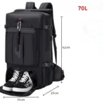 50L 70L Large Capacity Travel Backpack Luggage Sports Training Fitness Independent Shoes Storage Bag Laptop Bags - Image 9