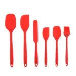 Silicone Kitchenware 6-Piece Set, Cream Scraper, Spatula, Oil Brush, Size Scraper Set Baking Tool, Non-Integrated Hand - Image 11