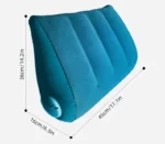 Triangular Travel Pillow Inflatable Office Neck Lumbar Support Pillow Thickened Flocking Leg Rest Pillow for Air Travel - Image 15