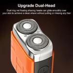 Electric Shaver for Men Portable Smart Facial Beard Trimmer Double Head Shaver Rechargeable Wet Dry Electric Razor - Image 4