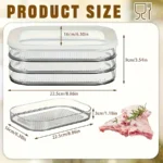 Meat Container for Fridge, Stackable Cold Cuts Storage Containers with Clear Lids for Deli Meat, Bacon, Cheese & Meal Prep - Image 6