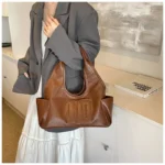 2024 New Women's Tote Bags Trendy Versatile Commuting Large Capacity One Shoulder Bag Summer Casual Solid Color Female Handbags - Image 36