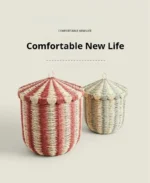 Large Laundry Basket Household Paper Based Compilation Laundry Basket Removable Bathroom Dirty Clothes Home Storage Baskets - Image 10