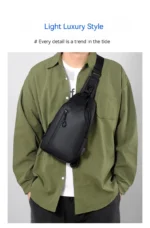 Crossbody Bag Fashionable Large Capacity Waterproof Lightweight Leisure Soft Comfortable Men Single Shoulder Bags - Image 27