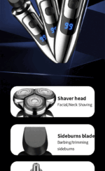 Electric Shaver Man Rechargeable Razor Shaving Knife Whisker Knife Household Portable Floating Three Tip Water Wash - Image 10
