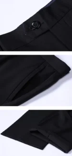 Men's lightweight business casual pants with micro elasticitymen's quick drying pantsnew straight leg office black deep bluepant - Image 16