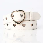 Women's belts Pin buckle belts spring and summer new women's versatile with trouser belts hollow heart shape - Image 4