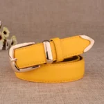 Women's Trousers Belt  Leather Trend White Belt Fashion High Quality Trouser Belts Solid Vintage Pin Buckle Ladies Strap LB2146- - Image 7