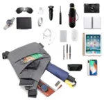 Chest Bags Crossobdy Bags for Men Waterproof Male Multifunction Cross Body Messenger Bag Single Shoulder Grey Fanny Pack Sac - Image 4