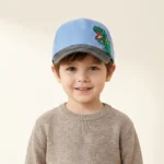 Children's Baseball Caps - Boys and Girls, Plaid Cotton Floppy Baseball Caps, Trendy Kids' Small Dinosaur Sun Protection Hats - Image 7
