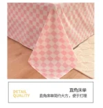 Bed Sheets Plaid Non-slip Comfortable Washed Twin Queen Full Size Nordic Style Universal Bedspread Simple Durable Antibacterial - Image 45
