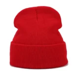 Knitted hats for men and women in autumn and winter, pure color, simple and versatile. Knitted hats with pullovers and cold hats - Image 10