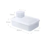 Food Storage Container 6 Grids Vegetable Fruit Fresh-keeping Box with Lid for Refrigerator Kitchen Spice Seasoning Storage Jar - Image 2