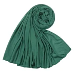 Women Big Size Cotton Jersey Hijabs Scarf Islamic Turban Shawls Trendy Muslim Hijab Solid Plain Cotton Scarves Headscarf - Image 29