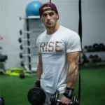 Men Tshirt Short Sleeve Shirts for Men Casual Workout Gym Fitness Muscle Shirt Daily Wear - Image 12