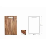 Board Kitchen  Set Square Acacia Wood Solid Wood Simple Cutting Board Cut Steak Household Hardwood Thickened Cutting Board - Image 9