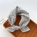 Floral Polka Dot Square Scarf Cotton Scarves Headband Headscarf Decoration Women Flower Kerchief Neckerchief Head Wrap Bandanas - Image 20