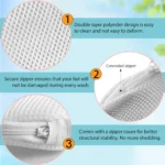 Hat Washer Cage, Hat Washer for Baseball Caps for Washing Machine or Dishwasher, Ball Cap Washers Frame for Flat and Curved Hats - Image 10