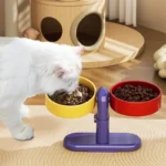 Pet supplies: Cat bowls/water bowls, dog bowls, tip-over resistant pet bowls, height adjustable. - Image 10