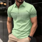 Summer T Shirts for Men 2026 Short Sleeve Men's Clothing Collar 3D Printing Plain Shirt Striped Polo Tees Fashion Pullover Tops - Image 22
