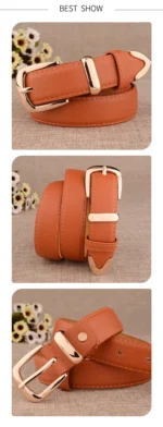 Women's Trousers Belt  Leather Trend White Belt Fashion High Quality Trouser Belts Solid Vintage Pin Buckle Ladies Strap LB2146- - Image 18