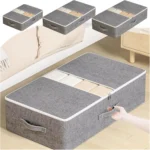 Under Bed Storage Containers Foldable Underbed Storage Bags Organizer Clothes Storage Bins with Clear Window for Blanket