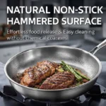 10”/11”/12” Tri-Ply Stainless Steel Frying Pan 3-layer Kitchen Cooking pans Fast Heating Chef's pan with Ergonomic Handles - Image 2