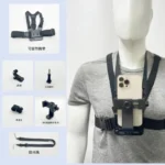 First-person camera accessories Sports camera chest shooting strap live outdoor cycling mobile phone stand - Image 5