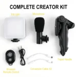 Smartphone Vlogging Kit Led Video Light Camera Rechargeable Fill Lights Portable Photography Lighting For Live Stream Video - Image 6