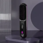 Hair Straightener Brush with LCD Display Cordless USB Charging Straightener Portable Mini Straightening Brush for Home Travel - Image 8