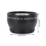 2X Lens 52mm 2X Magnification HD  Converter Telephoto Lens for 52mm Mount Camera 52mm Mount Camera Lens High Definition Lens - Image 10