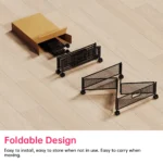 Foldable Under Bed Storage Container with Wheels Multifunctional Home Dorm Toys Clothes Books Shoes Storage Bins Visible - Image 6