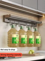 Stainless Steel Kitchen Paper Towel Rack Wall Shelf with Hook Kitchen Gadgets Hanging Organizers Storage Utensils for Kitchen - Image 5