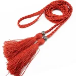 Thin Women Waistband Tassle Bow Dress Tassles Belts Braided Belts Waist Chain Waist Rope - Image 14