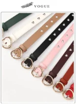 Women's belts Pin buckle belts spring and summer new women's versatile with trouser belts hollow heart shape - Image 3