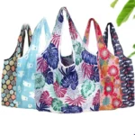 Tote Bags Flower Print Women's Grocery Handbags Outdoor Foldable Shopper Eco Shopping Bag Reusable Storage Bag Organizer Bags - Image 2