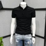 Polo Men's T-shirt Slim Fit Clothes Streetwear Top Embroidery Print With Collar Man Tee Shirts Graphic White Vintage Hot S - Image 2