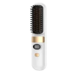 3-in-1 Hair Straightener Brush, Compact & Portable for Home and Travel, 4-Speed Fast Heating Styling Helper - Image 9