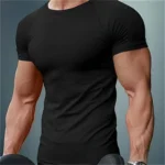 Men's Tight Dry Tshirt Muscle Moisture Wicking Gym Tshirts Fitness Sportswear Casual Holiday Short Sleeve Clothing Apparel - Image 24
