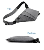 Chest Bags Crossobdy Bags for Men Waterproof Male Multifunction Cross Body Messenger Bag Single Shoulder Grey Fanny Pack Sac - Image 35