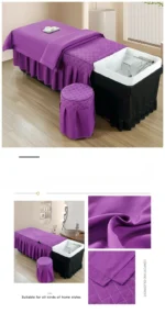 Head Washing Hairdressing Bedspread Barbershop Beauty Salon Hair Salon Thai Massage Bedspread Skin-Friendly SPA Bed Cover - Image 34