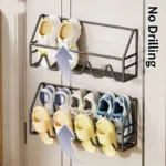 Behind the Door Shoe Rack Household Multi Layer Shoe Storage Wonder at the Door Wall Mounted Simple Small Narrow Shoe Rack
