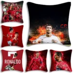 Pillow Covers Cartoon Sofa Decorative Home Double-sided Printing Short Plush Cute Cushion Football Star C Ronaldo Number 7 Cover - Image 2