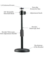 Desktop Tripod for Phone Smartphone with Phone Holder Stand Bracket Tripe for Mobile Telefoon Statief Stand Table - Image 15