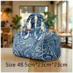 Quilted Tote Bag Men Women Large Hobo Purse Boho Chic Shoulder Bag Unique Paisley Print Beach Bag Spacious Travel Tote Handbag - Image 12