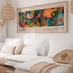 Colorful Flowers Wall Art Abstract Print,Japanese Wall Art,Inspired By Yayoi Kusama Japandi Wall Art,Exhibition Poster Unframed - Image 11