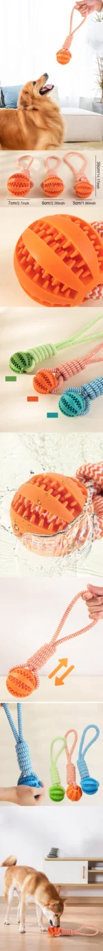 Dog Toy Ball with Rope for Feeding, Self-Entertainment, Boredom Relief, Durable Chew Toy, Pet Supplies - Image 9